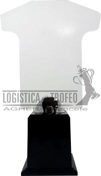 TROFEO CRISTAL CAMISETA MODELO “T-SHIRT1”, 21 cm cm